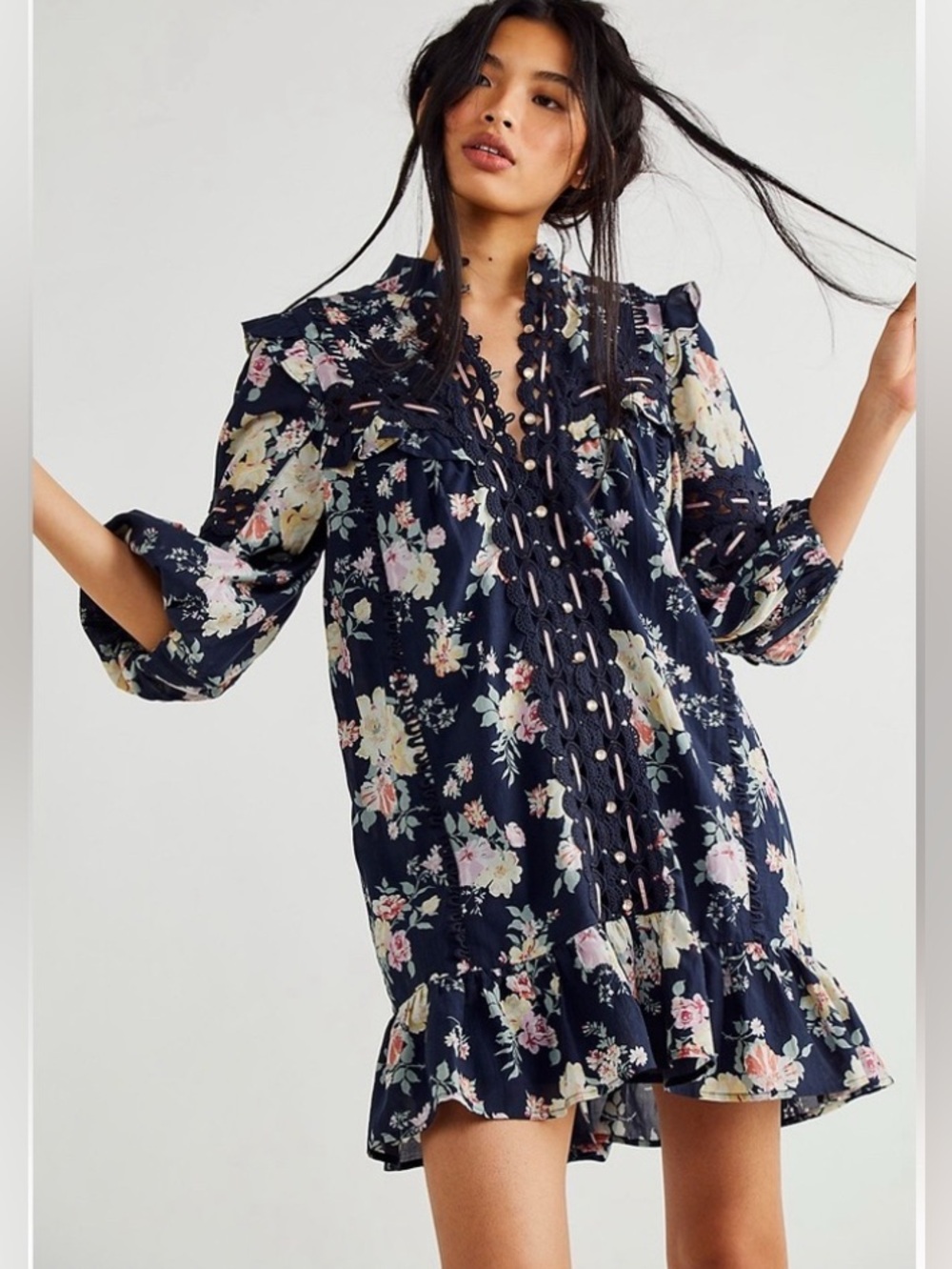 Rahi x Free People Bouquet Tunic Mini Dress Sz S